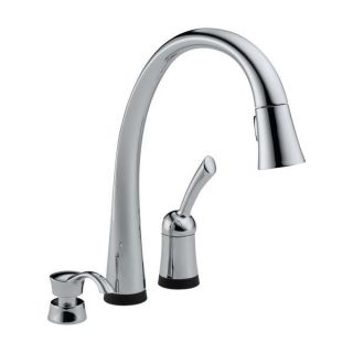 Delta Pilar Chrome Single Handle Pull down Kitchen Faucet with Touch2O
