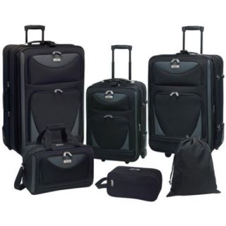 Travelers Club Skyview 6 Piece 2 Tone Luggage Set