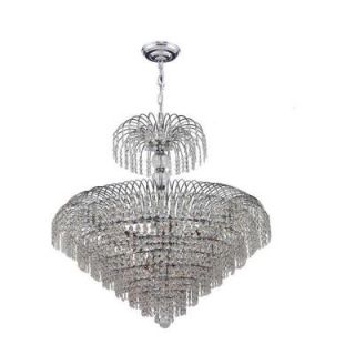 Worldwide Lighting Empire Collection 14 Light Chrome Crystal Chandelier W83031C30