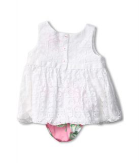 Lilly Pulitzer Kids Britta Baby Bubble Dress Infant Resort White Daisy Lane Lace,