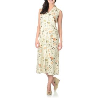 Summer Sleeveless Dress Ocean inspired Print Summer Sundress, One Size