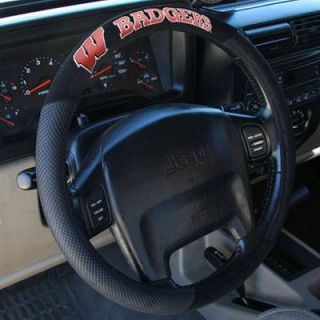 Wisconsin Badgers Black Steering Wheel Cover