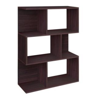 Way Basics Madison 3 Shelf Bookcase, Room Divider, Storage Shelf in Black Wood Grain PS 3S 1 EO