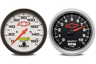 AutoMeter 5898 00407   Range 0   10,000 RPM (GMP Logo) White 5"   In Dash Mount Tachometer   Gauges