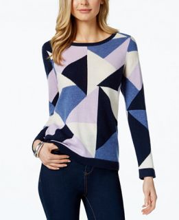 Charter Club Cashmere Colorblock Sweater, Only at   Sweaters