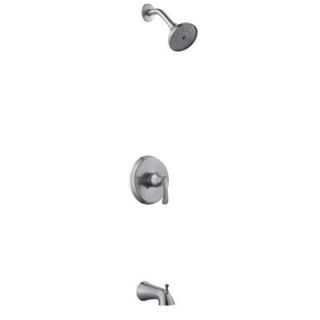 Glacier Bay Edgewood Single Handle Tub and Shower Faucet in Brushed Nickel 873 6104