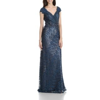 MacDuggal Womens Ink Lace Evening Gown   18376748  