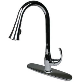 Ultra Faucets Metropolitan Collection Single Handle Pull Down Sprayer Kitchen Faucet in Chrome 15720030