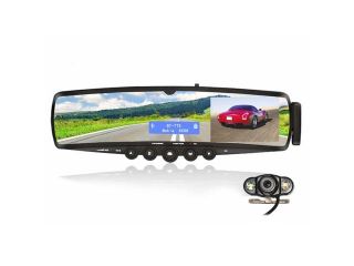 3.5" LCD Car Bluetooth Rearview Mirror (Wireless Camera,TTS,,Earpiece,FM)