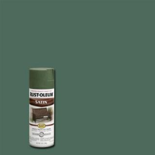 Rust Oleum Stops Rust 12 oz. Protective Enamel Satin Spruce Green Spray Paint (Case of 6) 7737830