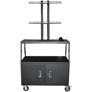 Vutec Wide Body Flat Panel Cart with Locking Cabinet VFPCAB4418E