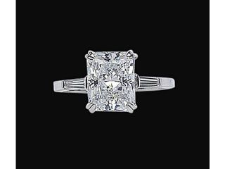 2.61 ct. Radiant cut diamond anniversary ring gold new