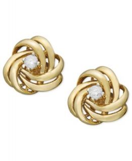 Wrapped in Loveâ„¢ Diamond Earrings, 14k Gold Diamond Knot Earrings (1