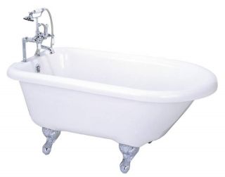 Elizabethan Classics ECUSAR54CP White / Chrome Soaking Bathtub   Build