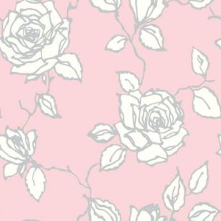 The Wallpaper Company 8 in. x 10 in. Vintage Rose Pink Wallpaper Sample WC1287317S