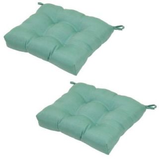 Hampton Bay Haze Solid Tufted Outdoor Seat Cushion (2 Pack) 7200 02227000