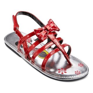 Disney Minnie Mouse Toddler Girls Sandals   Red
