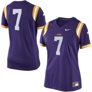 #7 LSU Tigers Nike Womens Game Replica Football Jersey   Purple
