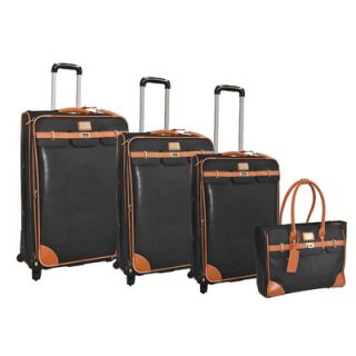 Adrienne Vittadini Saffiano 4 Piece Luggage Set