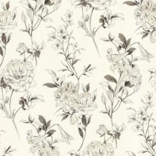 Beacon House 56 sq. ft. Jolie Off White Floral Toss Wallpaper 450 67369
