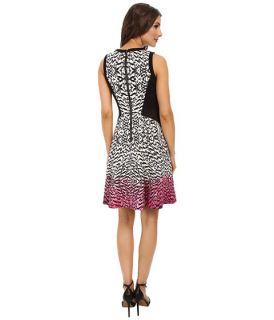 Maggy London Brushed Animal Printed Scuba Fit & Flare Dress