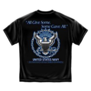 Navy Some Gave All T shirt by Erazor Bits, Black, 3XL