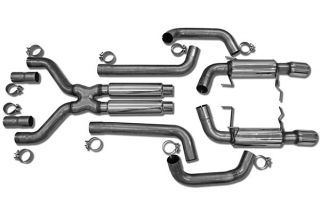 2011, 2012 Ford Mustang Performance Exhaust Systems   Bassani Xhaust 5411R5   Bassani Aft Cat Exhaust System