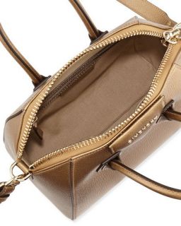 Givenchy Antigona Mini Leather Satchel Bag, Gold